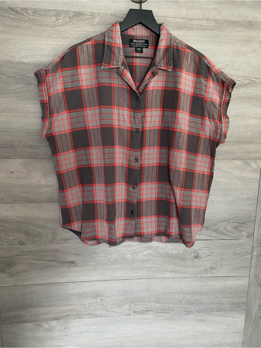 Filson Womens Plaid Short Sleeve Top